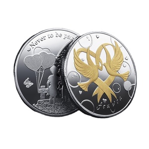 Moneda confesional amor pájaro en forma de corazón conmemorativa oro plata monedas regalo del Día de San Valentín romántico suerte San Valentín moneda - Product Image 1