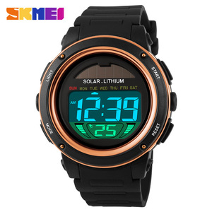 Skmei <b>Digital</b> Watch Solar Lithium Men's Sports Waterproof Electronic Watch Multifunctional Luminous Timer Alarm <b>Clock</b> - Product Image 2