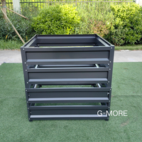 COMPOST BIN Extérieur Jardin Bâtiment Métal Acier Galvanisé 80X80X100CM Mini 0.64M ³ COMPOST BIN Utilisé pour la Vente
