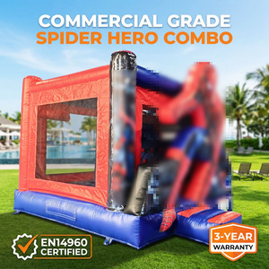 Castillo Inflable Comercial con Tobogán de Superhéroes, PVC, 13x13x10 Pies, Garantía de 3 Años, Capacidad >200 kg, Alquiler para Eventos y Fiestas al Aire Libre - Product Image 5