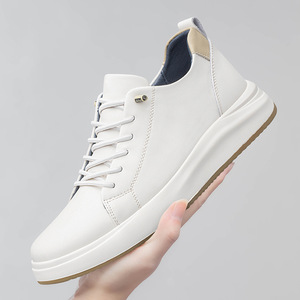 Chaussures pour hommes invisibles augmentant la taille de 8 cm, chaussures de sport et de loisirs respirantes, toutes saisons, en cuir véritable - Product Image 2