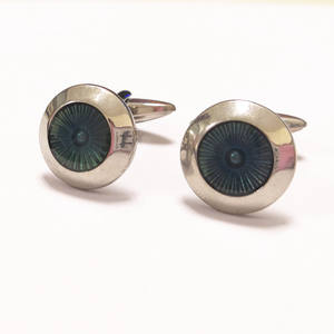 男性ファッションアクセサリー工場卸売眼球銅カフスボタン - Product Image 4
