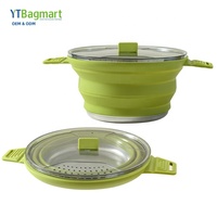 2.5L Multifonctionnel Conception Ustensiles De Cuisine Silicone Pliable En Plein Air Portable Camping Ustensiles De Cuisine Pliant Bouilloire