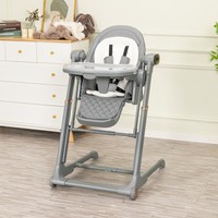 Chaise berçante électrique convertible 4-en-1 pour bébé et chaise haute pliable en forme de Z avec musique, jeux et table à langer sur roulettes