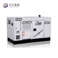 Générateur diesel silencieux portable à quatre roues pour usage domestique, alimenté par un moteur Cummins, 50 Hz, refroidi par eau