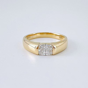 <span class=keywords><strong>Anillo</strong></span> de Boda para Hombre de <span class=keywords><strong>Oro</strong></span> Amarillo de 18K con Diamante Cultivado en Laboratorio, Estilo Vintage, Lujoso, Brillante, <span class=keywords><strong>Anillo</strong></span> de <span class=keywords><strong>Oro</strong></span> de Joyería Fina para Hombre - Product Image 1