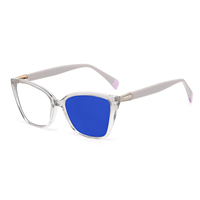 Nouvelles lunettes de jeu à changement de couleur, bloquant la lumière bleue, transparentes, photochromiques, filtre anti-lumière bleue, lunettes œil de chat