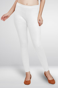 Stylish <b>Grey</b> Slim Fit Leggings for Women Soft Stretch Fabric Comfortable Everyday Wear Pants - Product Image 2