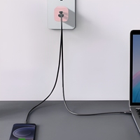 Chargeur rapide GaN 35W PD 3.0 QC2.0/3.0 FCP avec protection OTP/OCP, ignifuge, USB-A Type-C 5V/3A, pliable, pour montre connectée et écouteurs