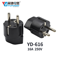 Adaptateur de prise suisse vers UE YUADON 16A 250V, prise électrique industrielle CH à deux broches haute intensité