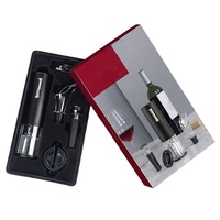 Ensemble ouvre-bouteille électrique automatique rechargeable par USB avec coupe-feuille, bouchon sous vide, aérateur, verseur, logo personnalisable, vente en gros