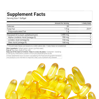 Capsule d'huile de lin extra forte de supplément d'oméga 3 de soutien de santé de coeur