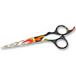 Ciseaux de barbier pliables en acier inoxydable, manche en caoutchouc, ciseaux professionnels pour la coupe de cheveux, salon de beauté - Product Image 1