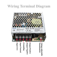 Alimentation électrique série LRS-75, LRS-75-12, LR-75-24, 75W, SMPS, entrée 100-240Vac, protection multiple