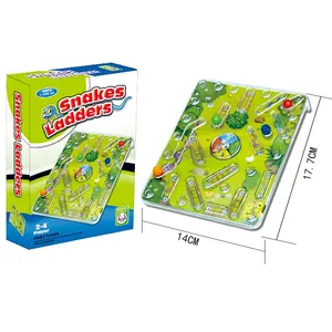 Juego de mesa de serpientes y escaleras de Venta caliente, juego de juego divertido de serpientes y escaleras para niños