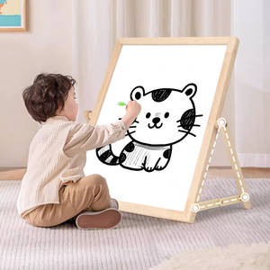 Lavagna Artistica 3-in-1 da Tavolo in Legno, Miglior Regalo di Compleanno per Bambini, Cavalletto con Lettere e Numeri Magnetici - Product Image 6