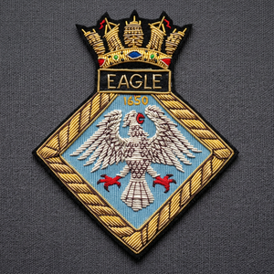 EAGLE High Quality Lace Embroidered Patch <b>Sew</b>-On Fabric Badge Circular Luxury Design for Garment - Product Image 1