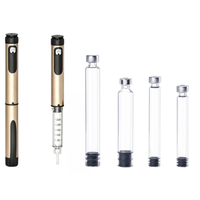 Cartouches en verre transparent jetables, flacons stériles en cassette de 3 ml pour médicaments liquides