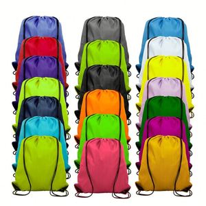 210D Polyester <b>Drawstring</b> <b>Backpack</b> Bag Waterproof and Foldable Design for Gym Basketball Marathon Travel - Product Image 3