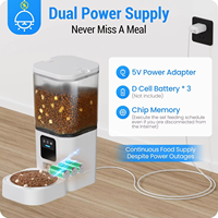 Distributeur automatique de nourriture pour chat et chien avec caméra de vision nocturne, grande capacité de stockage de 7 L, construction en acier inoxydable et plastique, facile à nettoyer