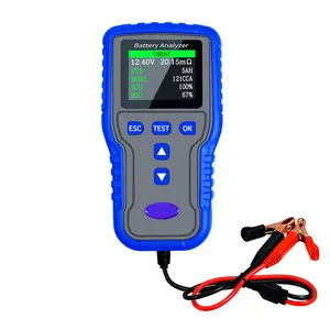 12V/24V 100~2000 CCA Battery Load Car Battery Tester Analyzer Charging Cranking System Tester for Car Truck Marine Motorcycle Bo