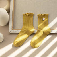 Dernières chaussettes brodées arc-en-ciel de haute qualité Chaussettes d'hiver à ouverture thermique pour femmes