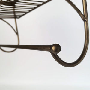 古董青铜复古浴室壁架收纳架单层金属淋浴架毛巾架车库/客厅 - Product Image 3