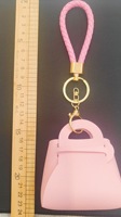 Petit porte-monnaie en cuir PU, mini portefeuille, pochette à monnaie, sac de rangement pour écouteurs avec sangle en corde tressée, breloque de sac pour femme, vente en gros