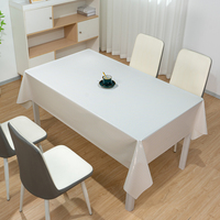 Nappe en PVC imprimée RNPT, nappe en plastique blanche, durable, pour fête d'anniversaire, banquet familial, hôtel, usage intensif