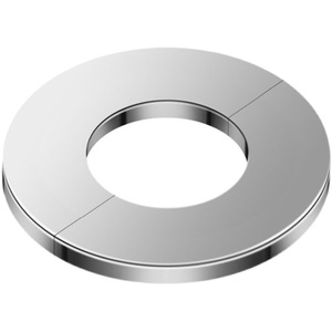 Cache-trou décoratif rond en acier inoxydable pour climatiseur, avec ruban adhésif ou vis - Product Image 1
