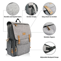 Sac à dos de luxe imperméable pour bébé, maman et papa, avec porte-sucette