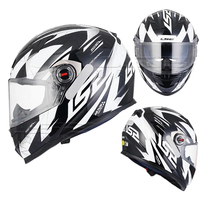 LS2FF358 Certifié ECE/DOT authentique Casque de moto intégral pour homme et femme, anti-buée, quatre saisons, pour karting et moto électrique