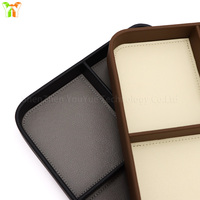 YY Stock Premium Vegan Plateau En Cuir Nouveau Bureau À Domicile Bureau Articles Divers Organisateur Clés Lunettes Montres Bijoux Table Plateau De Rangement