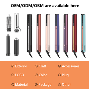 Logo a colori personalizzati 5 <span class=keywords><strong>in</strong></span> <span class=keywords><strong>1</strong></span> strumenti per lo Styling con Display a LED Auto Shutoff air capelli ricci pettine per asciugatura dritta - Product Image 5