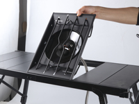 Réchaud de camping portable ORANGEGAZ IGT coupe-vent en acier inoxydable, brûleur plat pliable haute puissance pour extérieur