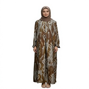 Abaya élégante pour femmes musulmanes, été/printemps, en polyester, faite à la main, quatre tailles, coupe ample, longueur cheville, vente en gros, ODM, modeste - Product Image 4