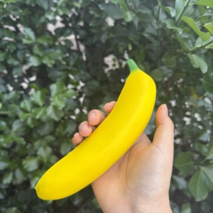 Jouet anti-stress souple en PU, simulation grande banane de 18 cm, parfum banane, à rebond lent, vente en gros, offre spéciale - Product Image 6