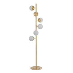 Lampadaire de salon de luxe en cuivre massif de style postmoderne, à placer près du canapé, modèle design, pour chambre ou bureau. - Product Image 5