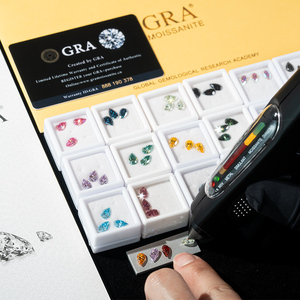 레드 리프 쥬얼리 도매 VVS 선명도 합성 모이사나이트 외계인 배 보석 색상 지원 인증서 느슨한 모이사나이트 - Product Image 2