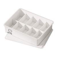 Caja Organizadora Multifuncional Ecológica de Plástico PP Transparente, Ahorra Espacio, con Asa Clásica, para Herramientas de Joyería