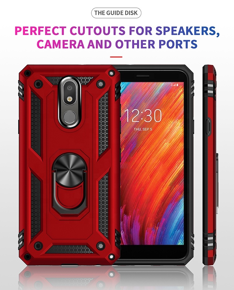 2020 nouveau Modèle Style Haute Anneau En Métal Support de Téléphone pour LG Aristo 4 Plus Voiture Boîtier de Montage coquille