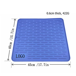 Napperon en Silicone pour ustensiles de cuisine, 4 pièces, support résistant à la chaleur, tapis de séchage pliable - Product Image 3