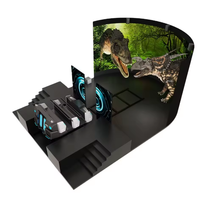 Équipement de cinéma VR 9D à écran incurvé pour parcs d'attractions, affichage 3D sans lunettes, en PVC, pour centres commerciaux