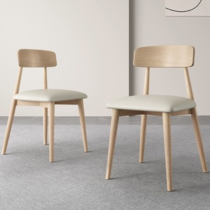 Modern Minimalist Solid Wood Upholstered <b>Dining</b> <b>Chair</b> For <b>Dining</b> Room Adult Use - Product Image 3
