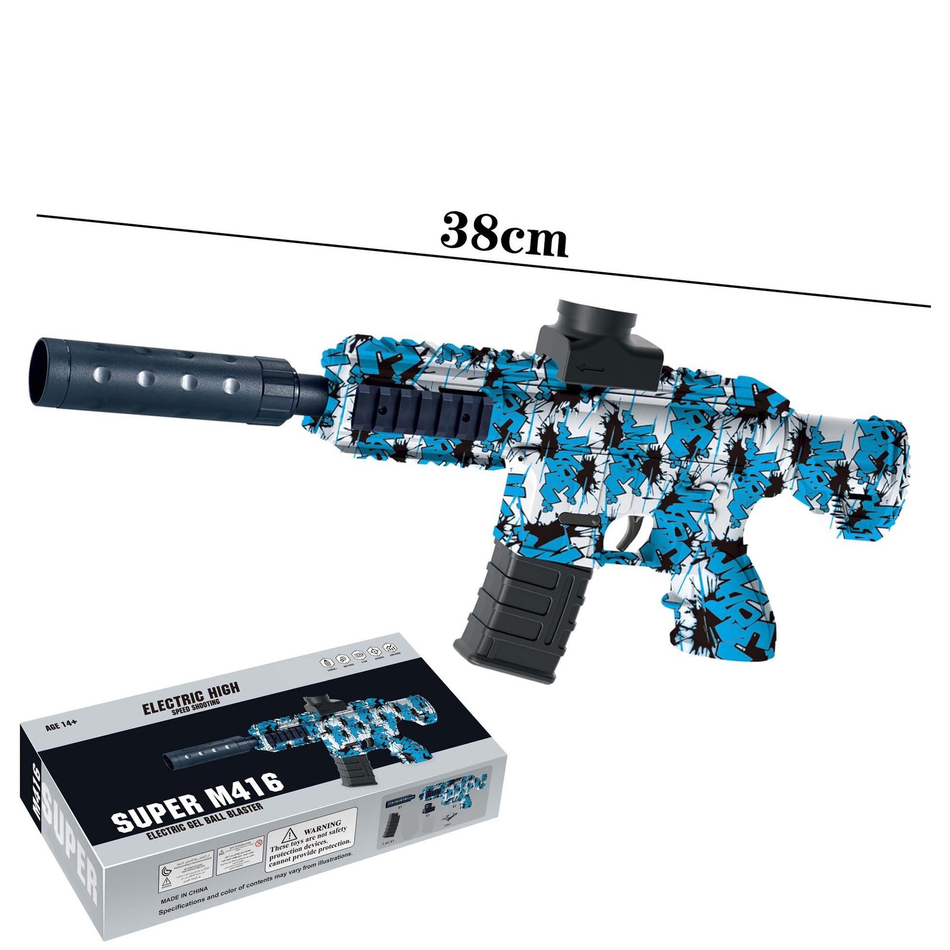M416-Letter Blue [Caja de color en inglés de 7,4 V]