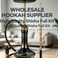 Chicha arabe de la série Egyptian Set, en aluminium et verre, portable, mini, écologique, avec boîte cadeau et un seul tuyau