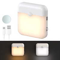 2024 vente chaude Design moderne Rechargeable LED veilleuses alimenté par batterie capteur de mouvement applique murale avec corps en PC