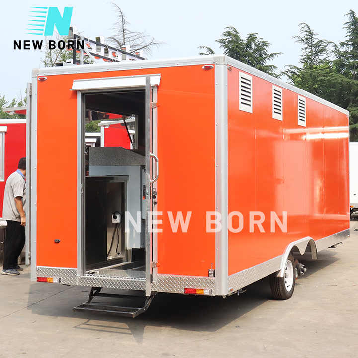 New Born Best Selling Consession Food Truck Container Restaurant Pizza Oven Trailer Consession Ice Cream Van Cooling Van Truck