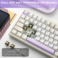 Clavier mécanique en aluminium YUNZII AL80 QMK VIA avec écran LCD, éclairage RVB, remplaçable à chaud et USB-C pour Mac/Windows