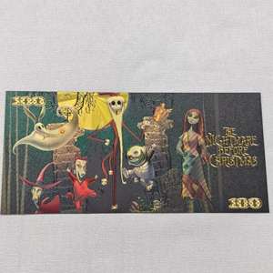 Koleksi Uang Kertas Peringatan Bertema The Nightmare Before Christmas dengan Lapisan Emas untuk Hadiah Suvenir - Product Image 3